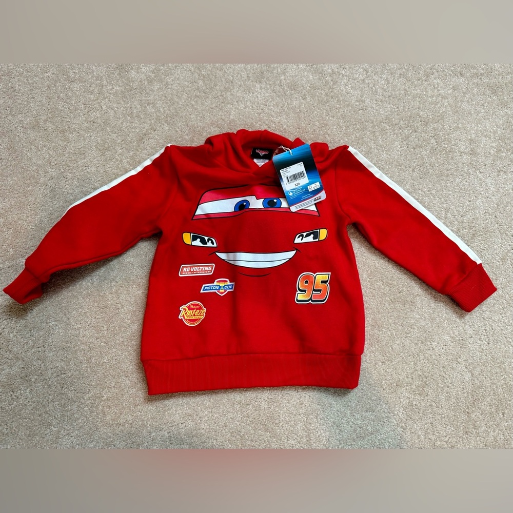 Lightening McQueen Hooded Sweatshirt NWT